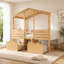 Lit mezzanine avec escalier et tiroirs-660479431