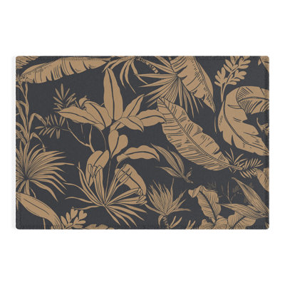 Tapis rectangulaire Kacey avec envers antidérapant