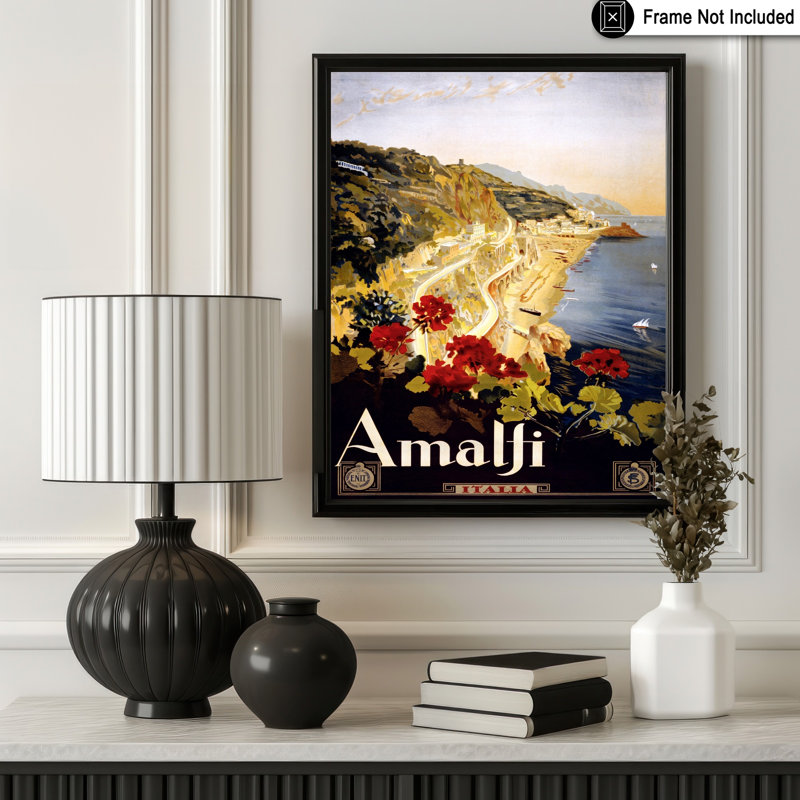 Côte d'Amalfi, Sans cadre, Affiche, H 11 po x l 14 po