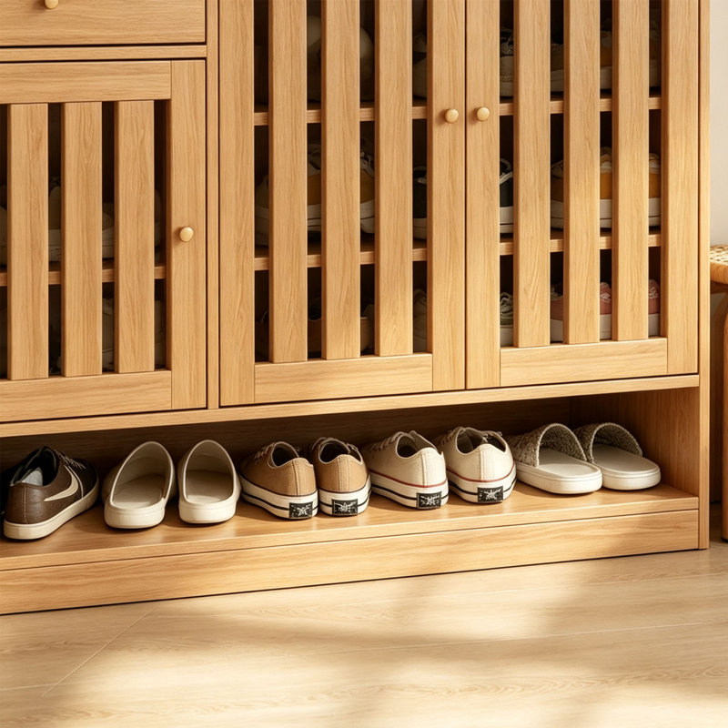 Range-chaussures japonais respirant de style japonais, 39.37"H x  47.24"W x  13.78"D