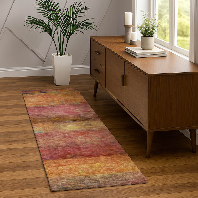 Machine Washable Indoor/Outdoor Matteson ACN2311 Stripes Rug, Runner 2'3" x 7'6"