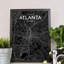 « atlanta city map », reproduction d’impression sur affiche en luxe-31736660