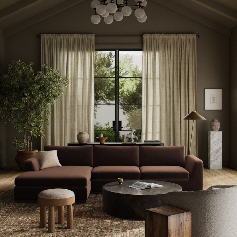 Colt Sofa & Chaise, Surrey Cocoa Cotton Blend, Left Hand Facing