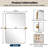 Modern Tilting Bathroom Vanity Wall Mirror | Stainless Steel Pivot Frame-312209433-312209434