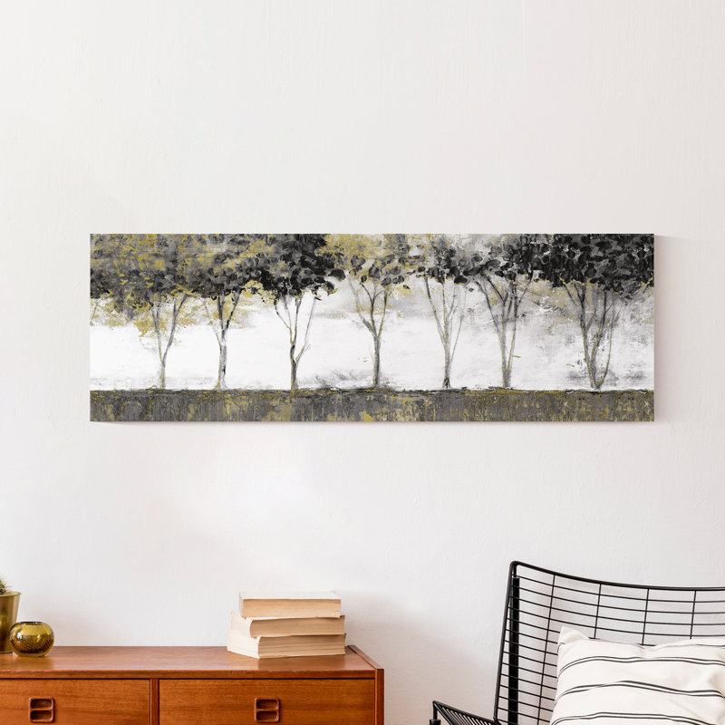 Reproduction d’art sur toile tendue dans les forêts dorées et noires