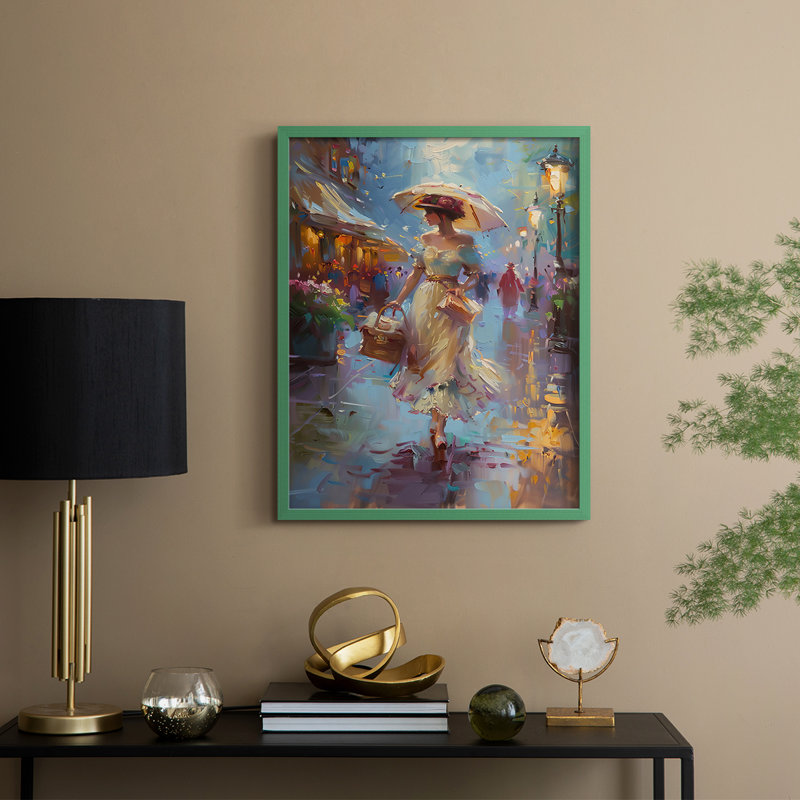 «WOMEN Series DCCLxxI», reproduction encadrée - bois massif, Vert, H 30 po x l 24 po