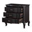 Table de chevet, finition noire antique