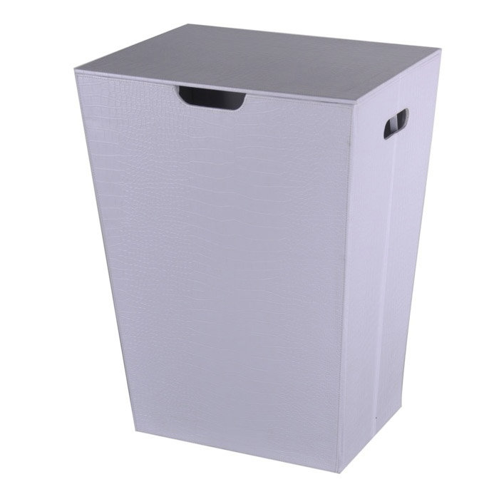 Okanogan Plastic Laundry Hamper with Handles, White