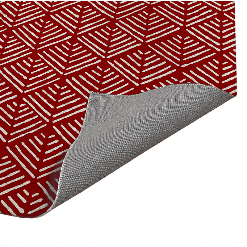 Tapis de cuisine Tribal Dreamer, Rectangle 4pi x 6 pi, Rouge canneberge