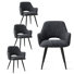 Ensemble de 4 chaises de salle à manger rembourrées en tissu