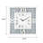 Detroit Glam Square Wall Clock in Mirrored and Faux Diamonds