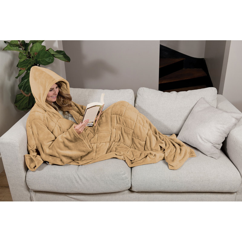Wearable Weighted Snuggle Blanket, Tan