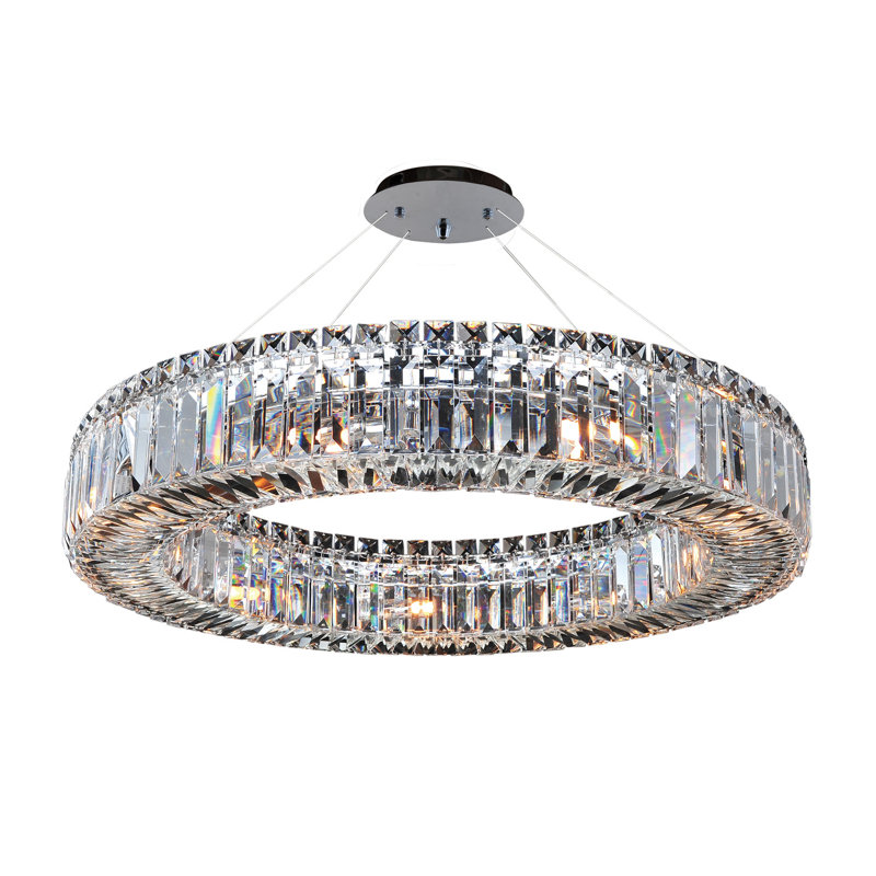 Rondelle 9 LT Chrome/Clear Chandelier Allegri