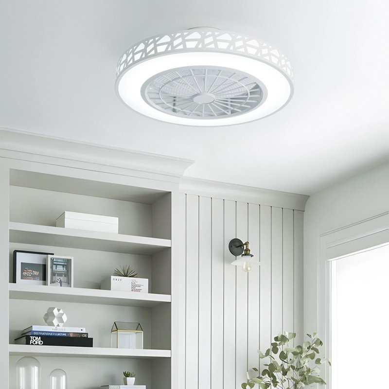 Bujor Ceiling Fan with LED Lights and with Light Kit