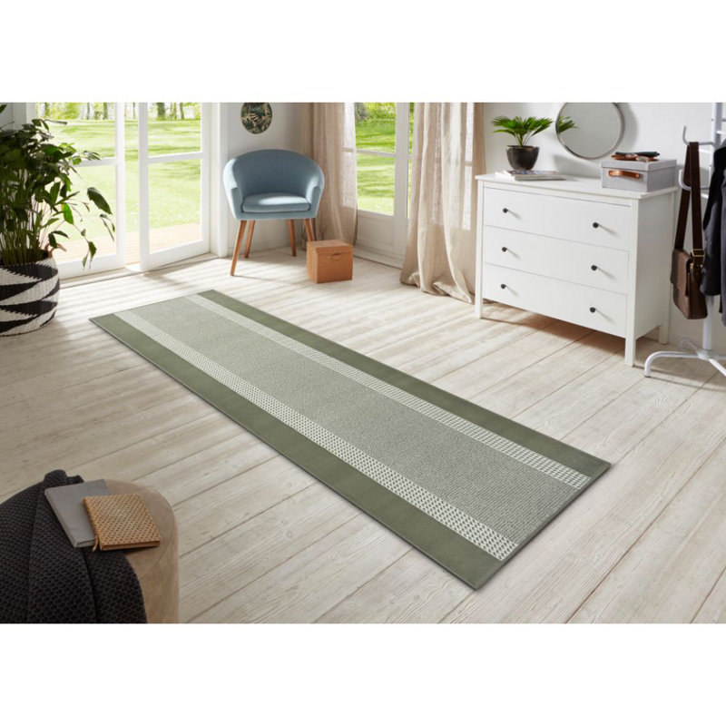Flatweave Green Rug, Rectangle 160 x 230cm