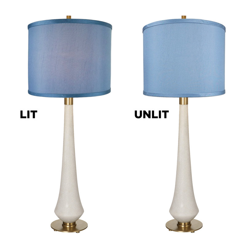 Easy Assembly Hardback Drum Lamp Shade, 2-Pack, Blue, 10" H x 13" W x 13" D 