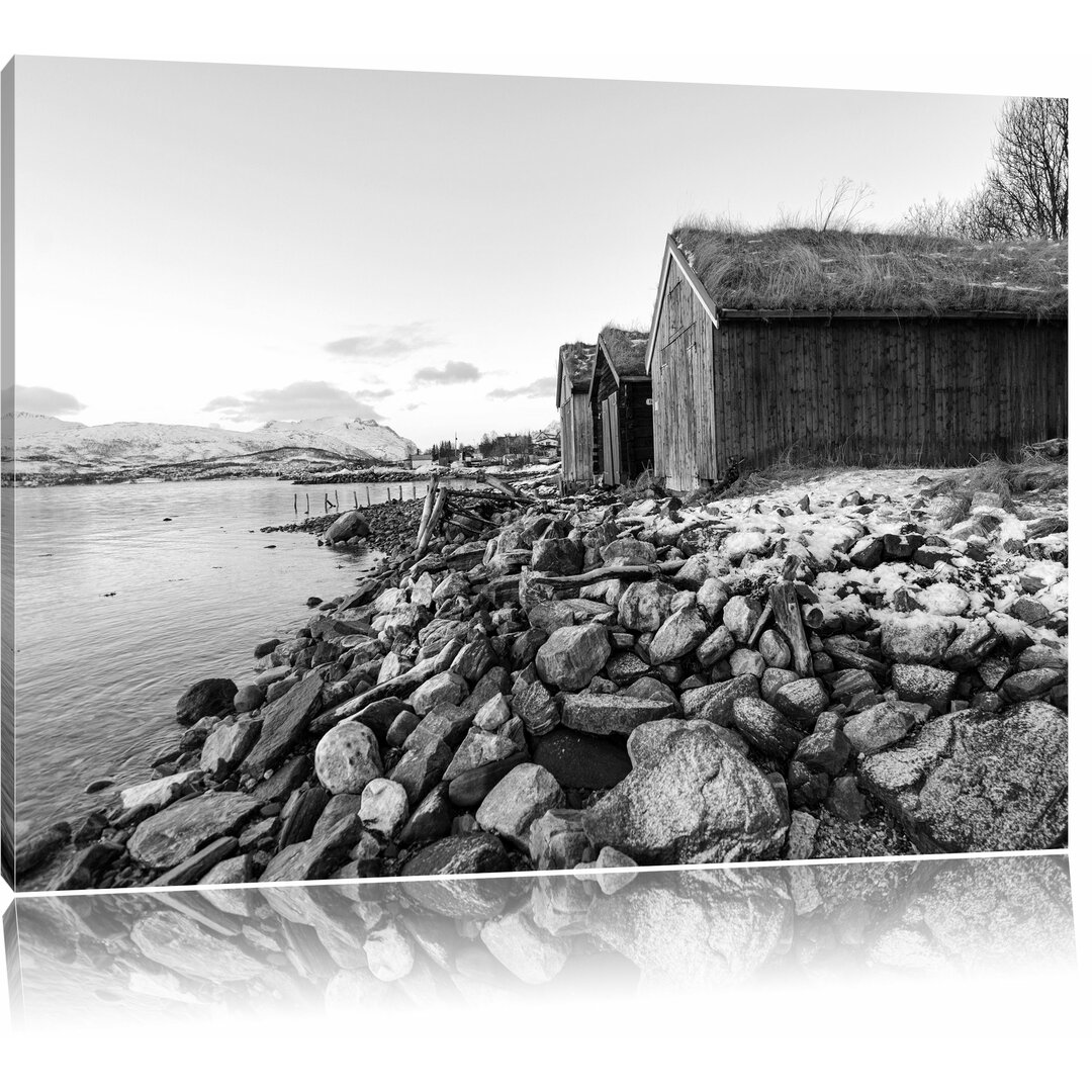 Leinwandbild „Küste der norwegischen See Tromso“, Fotodruck