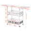 Chariot roulant et table de rangement 14 tiroirs en vinyle 2 tiroirs pliables