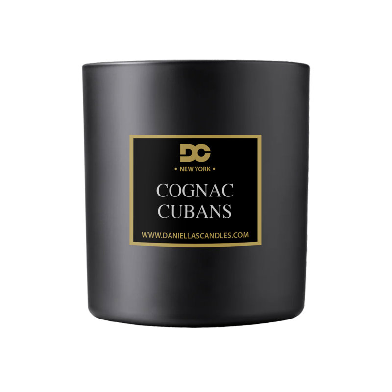 Cognac Cubans Scented Candle, 50 Hours Burn Time, Natural Soy Wax