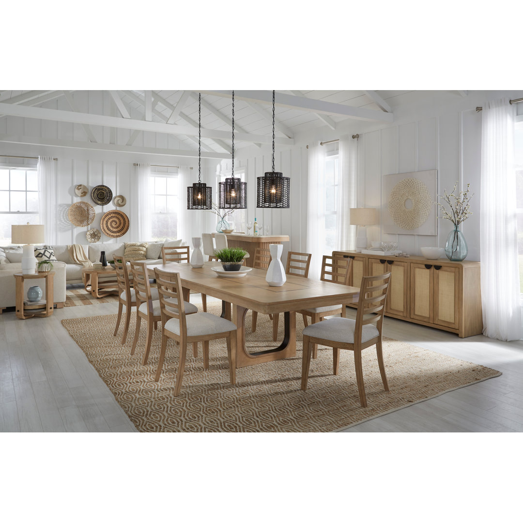 Arelle Extendable Solid Wood Base Dining Table Lark Manor™