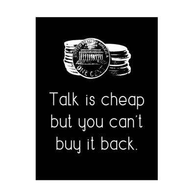 Tina Lavoie Talk Is Cheap Canvas Art