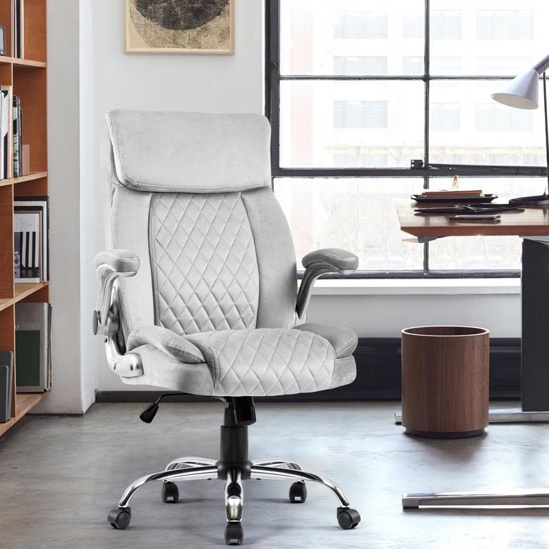 Fauteuil de bureau pivotant en velours