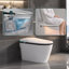 Toilette intelligente avec capteur de pied, chasse d'eau automatique et sécheuse chaude, jet siphonique