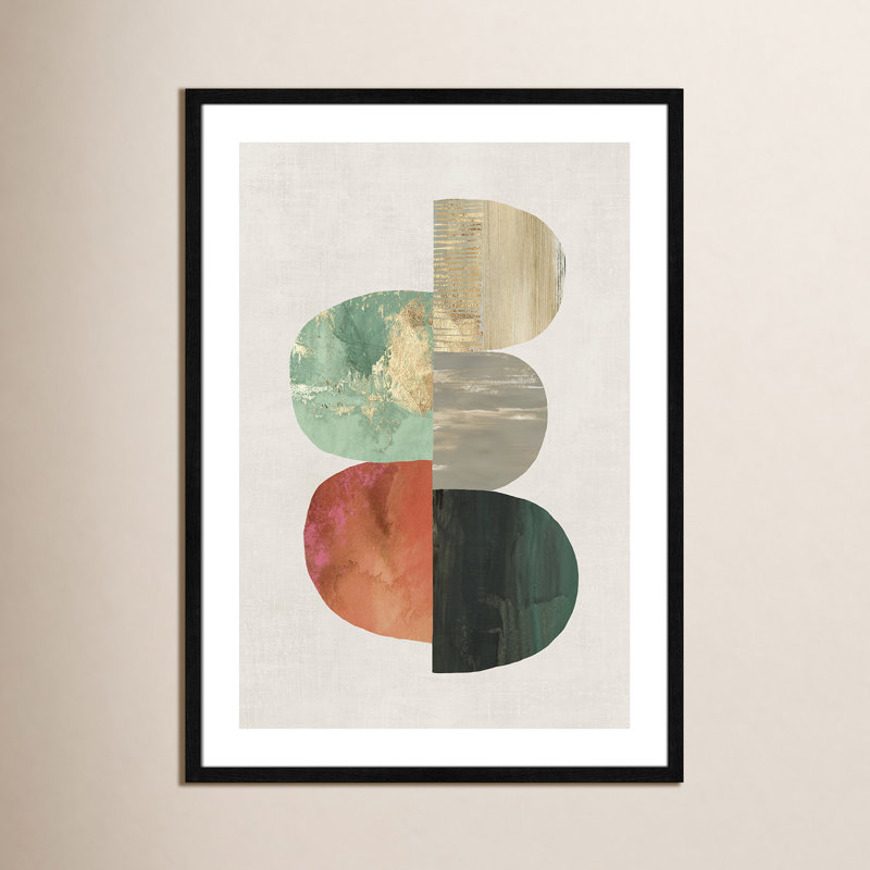 Evolving Energy I - Painting Print, Picture Framed Paper, 25.5" H x 21.5" W, Black Wood