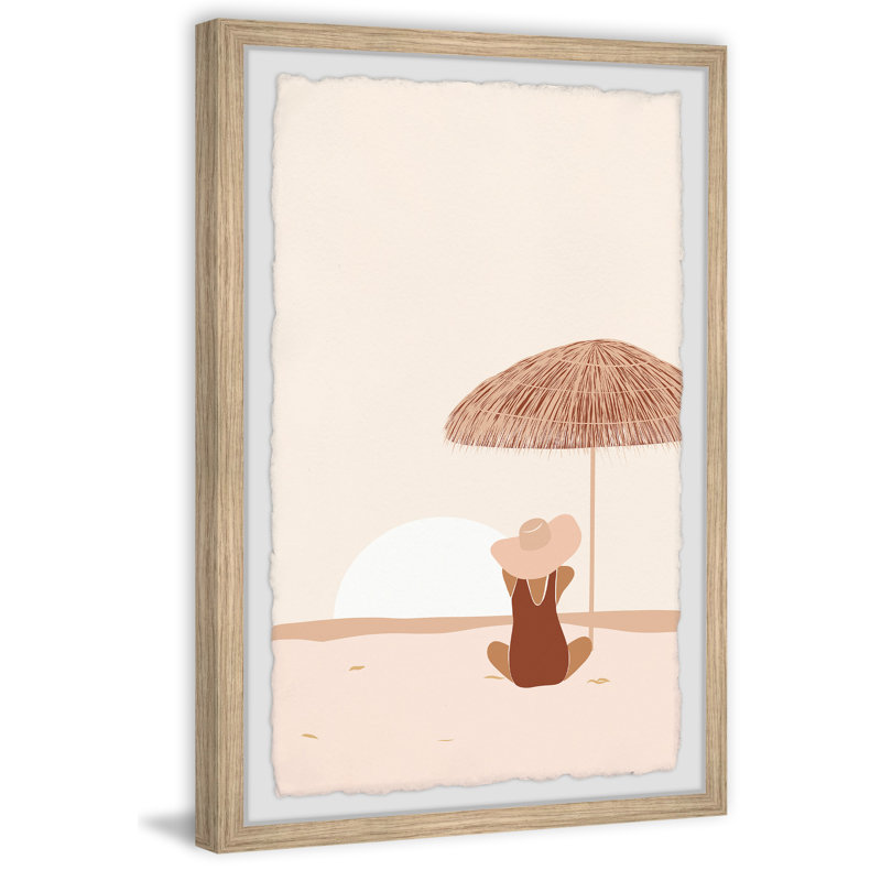 Under a Nipa Hut 1 Piece Single Picture Frame Painting, 45cm H x 38cm W