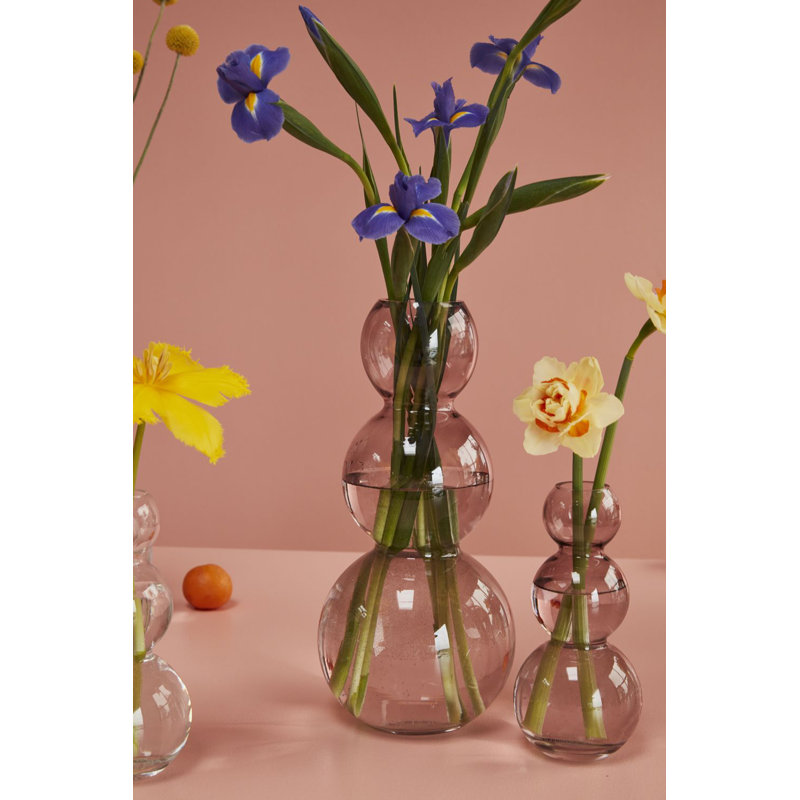 Ashburg Glass Table Vase, Purple,  13" H x 5.75" W x 5.75" D