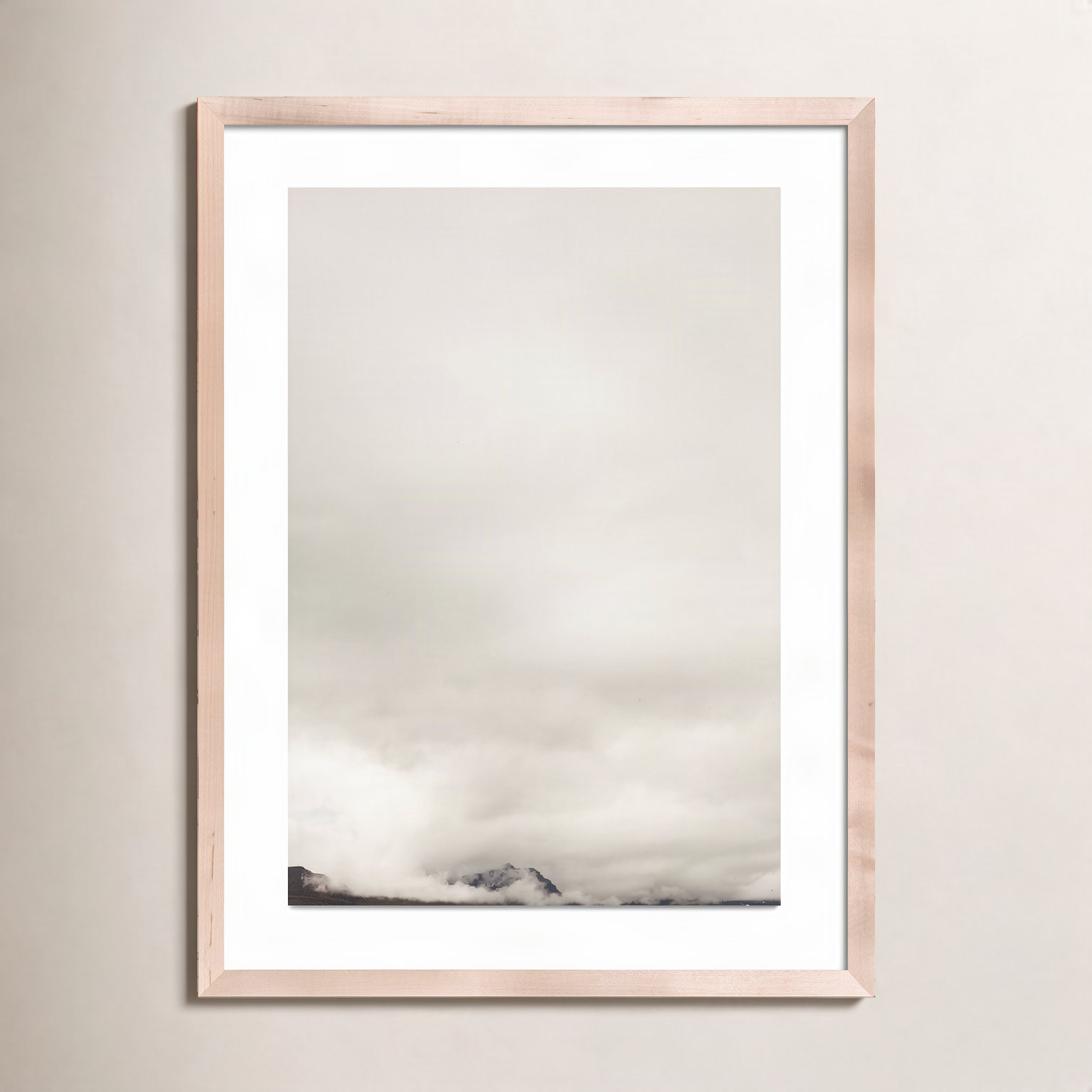 Clouds "Clouds 11" Print by Riley Ryan, 24" H x 18" W x 1.5" D, Natural