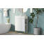Meuble-lavabo 21,6 po, armoire combinée, meuble de rangement pour salle de bain, lavabo simple en céramique, rangement à droite-1460674001