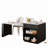 Kitchen Island with Extendable Dining Table,Kitchen Table with Double-sized Storage, Power Outlet, Kitchen island with Storage 2 Drawers 2 Side Open Shelves-366112347