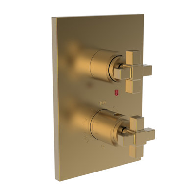 Malvina 1/2" Square Thermostatic Trim Plate With Handle