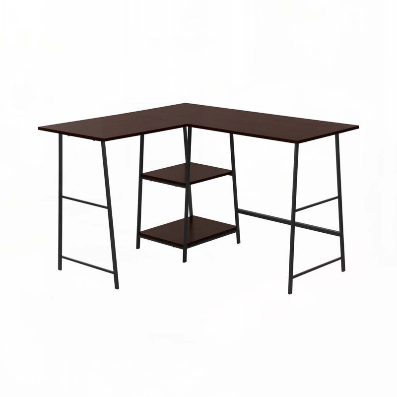Bureau d'ordinateur en L Home Office, Espresso / Noir