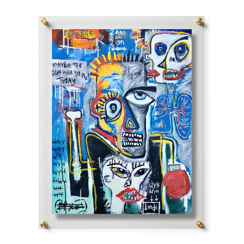 Peut-être que le soleil brillera aujourd'hui par Gareth Maguire, Cadre flottant doré / transparent, H 24 po x l 18 po