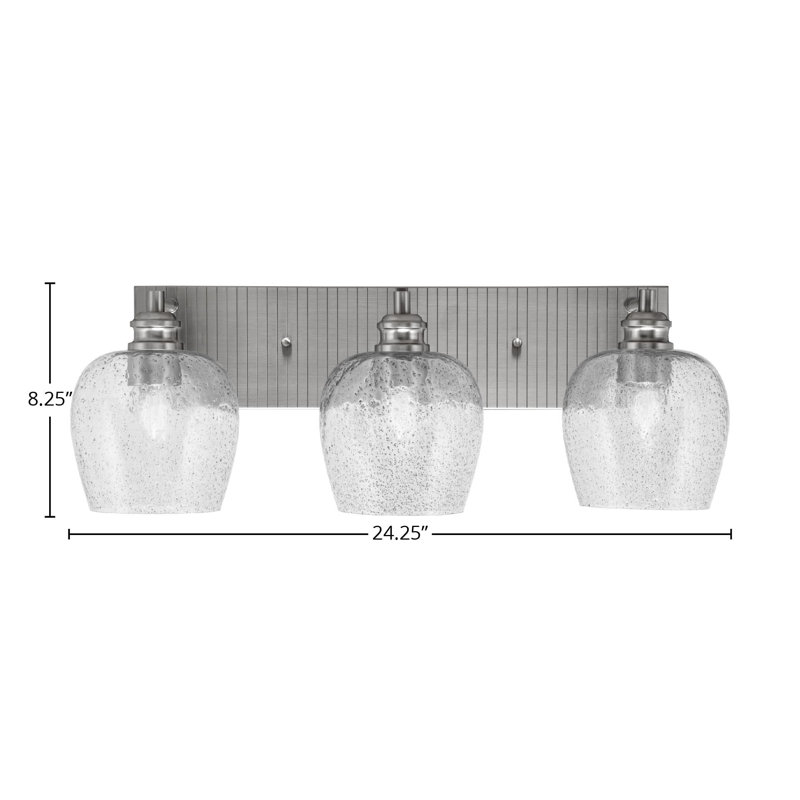 Éclairage pour meuble-lavabo 3 lumières Arrie, Nickel brossé