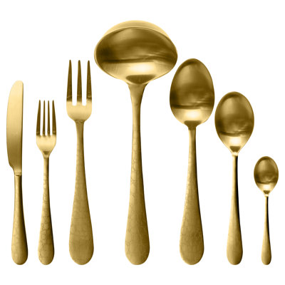 Coccodrillo Flatware Set - 51 Pieces - Ice Gold