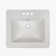 White 21" X 18" Rectangle Porcelain Overmount Vanity Sink
