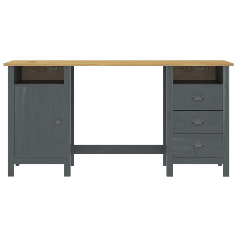 Miceli Hill Range Computer Desk, Brown, Grey
