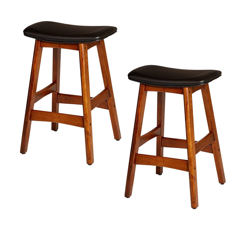 Jathan Upholstered Counter Stool with Metal Frame, Black