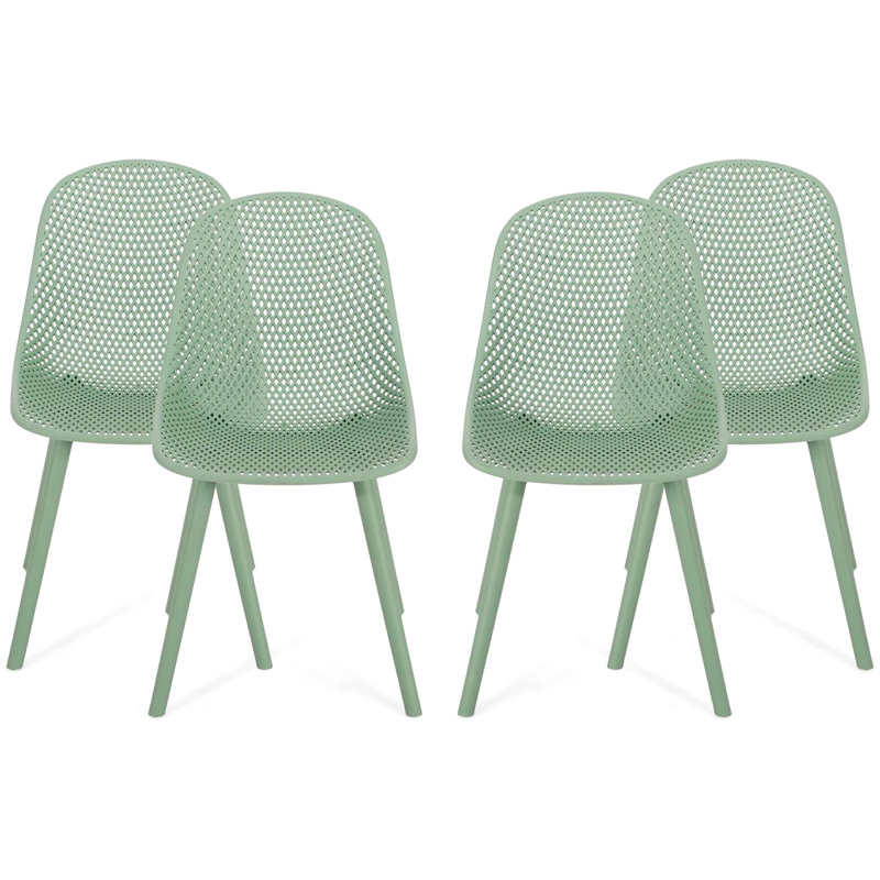 De 4 chaises Posey en polypropylène avec un design moderne et des cadres stables 22,61 po de largeur 10,39 lb