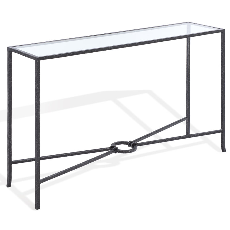Markley Forged Metal Rectangle Console Table, Black