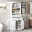 Armoire de rangement pour salle de bain avec deux portes, tiroirs et tablette réglable