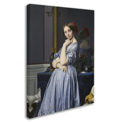 «Comtesse De Haussonville» par Jean Ingres, reproduction sur toile tendue