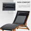 Finsbury 182cm Long Reclining Pine Single Chaise