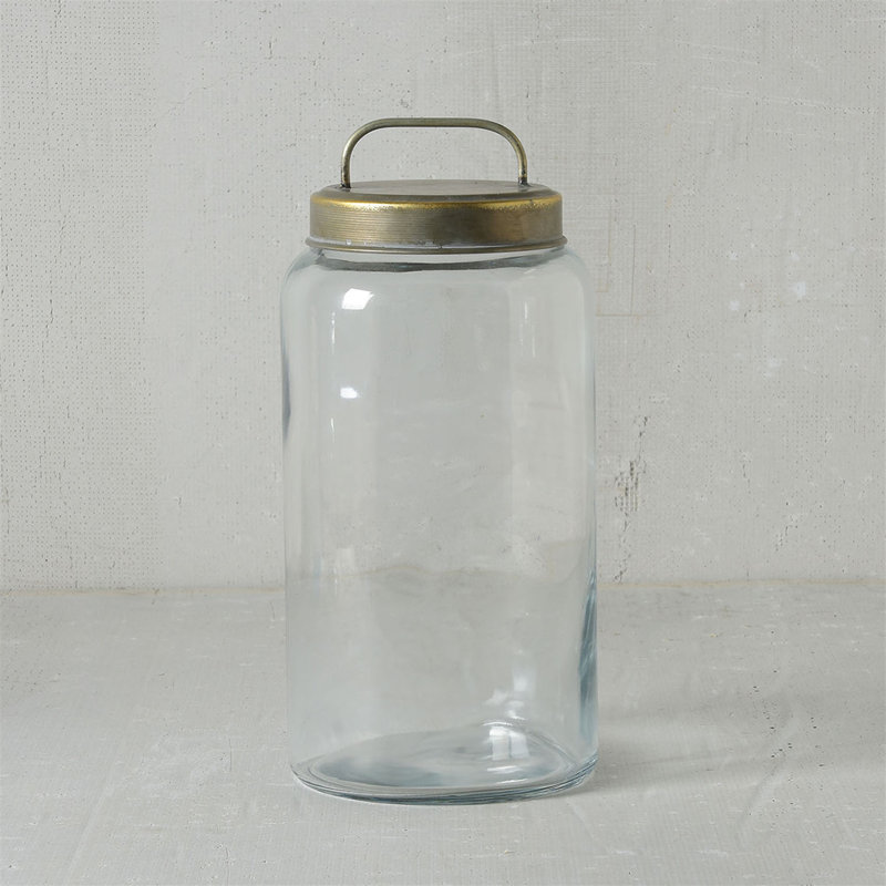Pot de cuisine cylindrique en verre, H 13,25 po x l 6,25 po x P 6,25 po