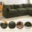 3 Seater Chenille Sofa-2093860861