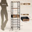 Cabinet/Enclosed Storage, Open Shelving, Floor Brown, Black