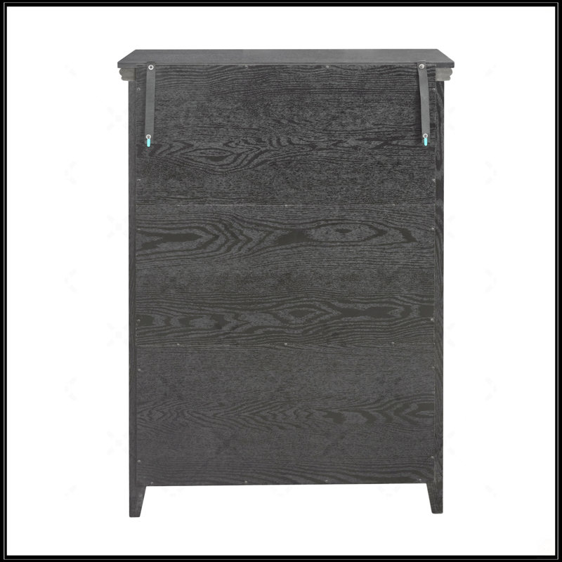 Commode 5 tiroirs Modern, Noir